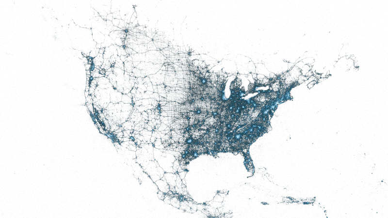 Illustration for article titled These Awesome Maps Show Off All the World's Geo-Tagged Tweets